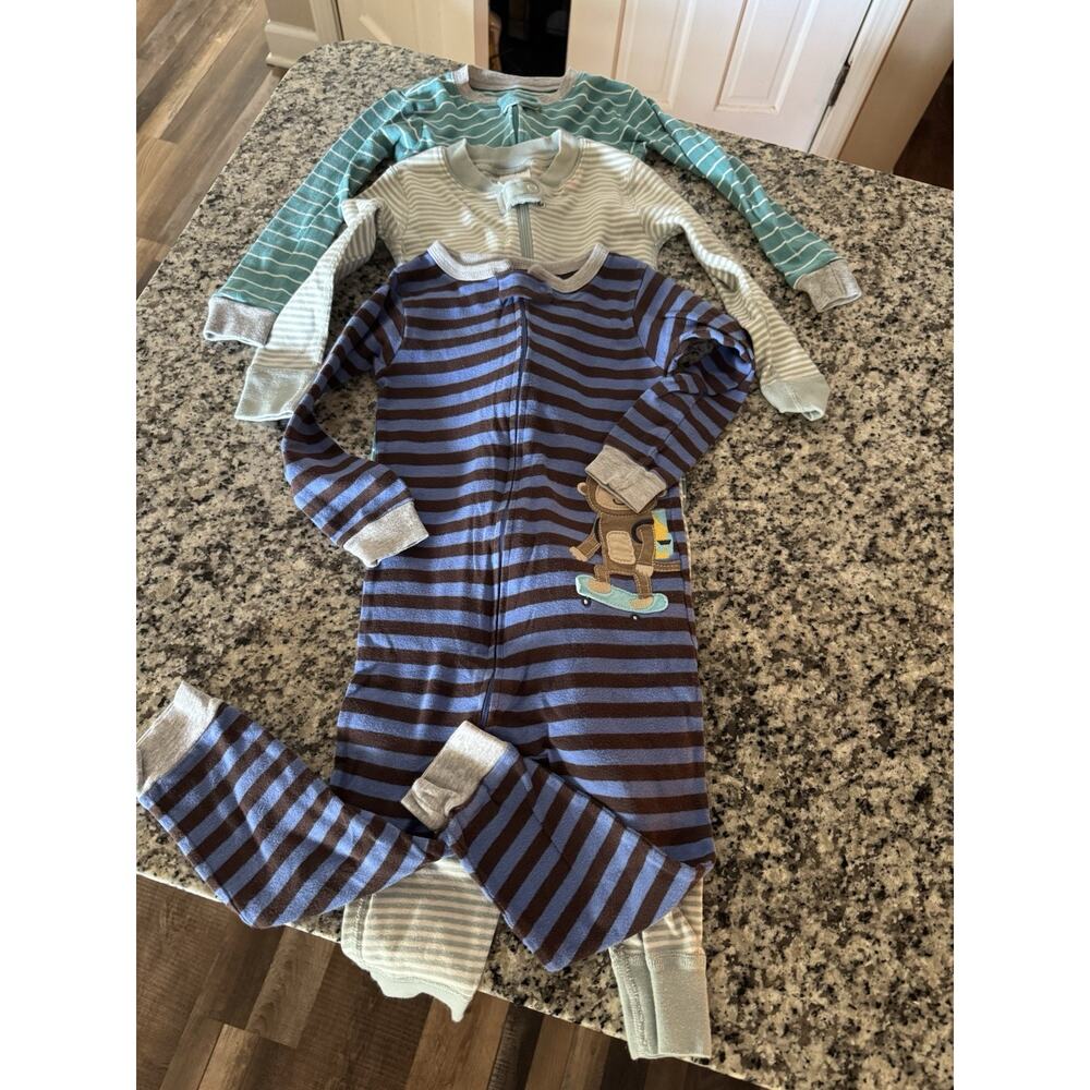 Lot Of 3 Boys One Piece PJ Set Size 3T